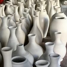 polishing pottery
